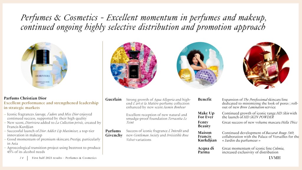 LVMH Perfume and Cosmetics Group Brand Portfolio